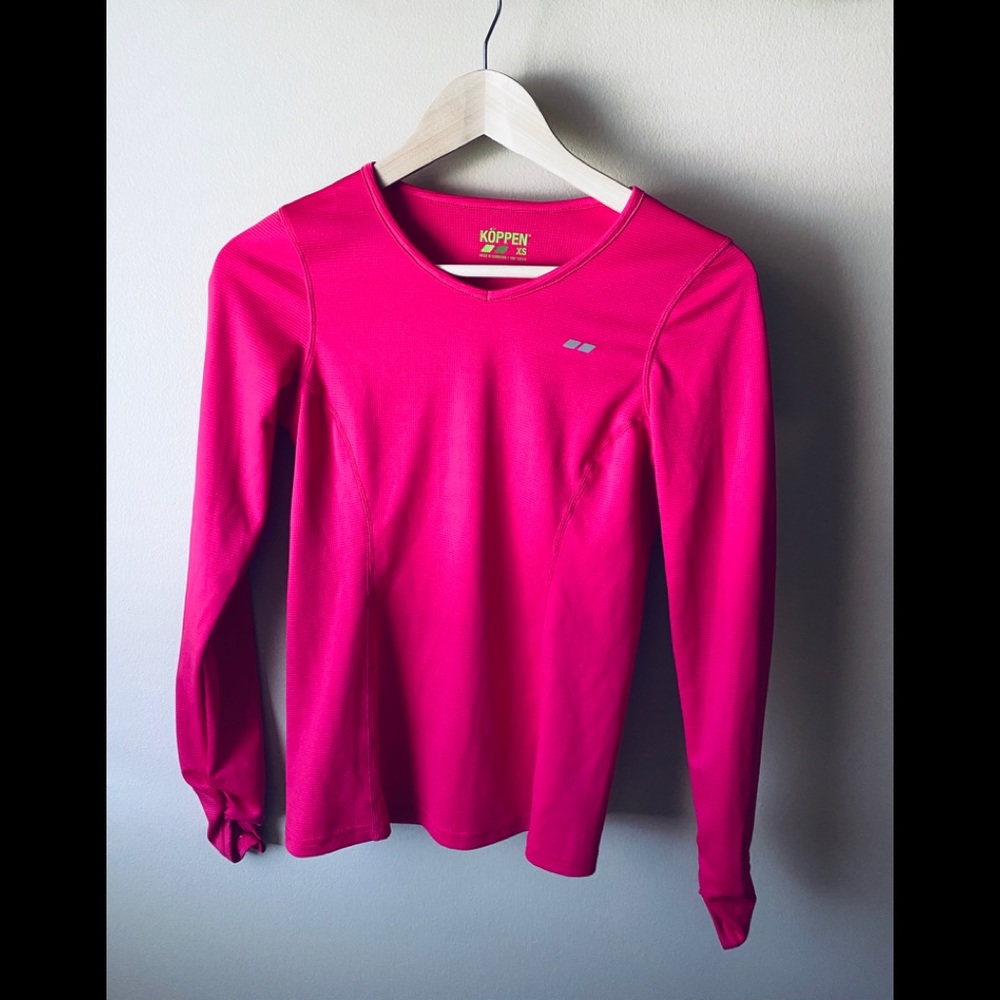 Koppen Runched long sleeve athletic top